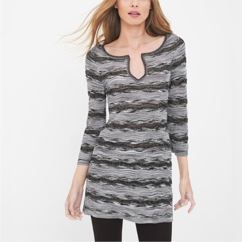 White House Black Market Shimmery Tunic Sweater Top✨